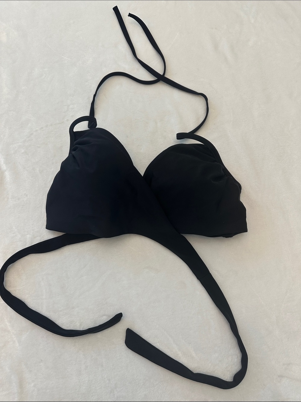 Victoria's Secret Black Halter Wrap Bikini Top with Underwire- 34 DDD